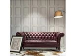 Divano Chesterfield Inglese A Tre Posti Con Seduta Imbottita Divano Marrone Con Bottoni Di Design
