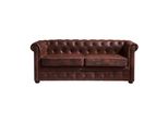 Chesterfield Uomo Club Divano Divano In Pelle A Due Posti Marrone Nuovo Jvmoebel ®