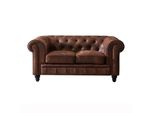 Uomo Club Chesterfield Divano Divano In Pelle 2 Posti Marrone Nuovo Jvmoebel ®