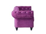 Divano Classico In Pelle - Divano In Tessuto Chesterfield Viola A 2 Posti Nuovo Jvmoebel ®