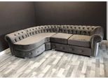 Divano Classico Da Salotto Chesterfield Imbottito Seduta Suite Angolo Gruppo Nuovo