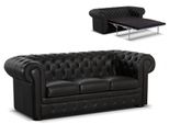 Divano Classico Di Lusso Chesterfield Nero A 3 Posti Stile Divano In Pelle