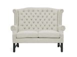 Divano Chesterfield Divano Imbottito Tessuto Pelle Divano Imbottito Set 2 Posti