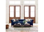 Divano Chesterfield Divano Imbottito Tessuto Pelle Divano Imbottito Set 4 Posti