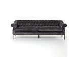 Divano Chesterfield Divano Imbottito Tessuto Pelle Divano Imbottito Set 5 Posti