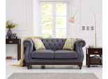 Divano Classico In Pelle - Divano Chesterfield Grigio In Tessuto 2 Posti Nuovo Jvmoebel ®