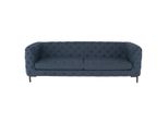 Divano Chesterfield Divano Imbottito In Tessuto Pelle Divano Tessile Set 3 Posti