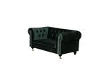 Chesterfield 2 Posti Classico Di Lusso Barocco Rococò Divano In Pelle Tessile