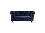 Divano Barocco Rococò Divano - Chesterfield Tessuto 2 Posti Pelle Tessuto Jvmoebel ®