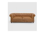 Chesterfield 3 Posti Classico Di Lusso Barocco Rococò Divano In Pelle Tessile