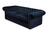 Divano Classico Da Salotto - Divano Chesterfield Blu In Tessuto 3 Posti Jvmoebel ®