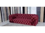 Divano Chesterfield Rosso Di Design Con Seduta In Velluto Imbottita Divano A Tre Posti Nuovo