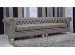 Divano Chesterfield Divano Imbottito Tessuto Pelle Divano Imbottito Set 5 Posti