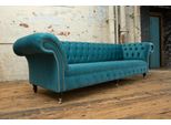 Divano Chesterfield Xxl Grande Divano Divani Velluto Pelle Tessuto Tappezzeria Divani Turchese