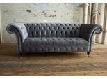 Grigio Chesterfield Tessuto Divano Divano Imbottito Divano Divano Sedile Divani Tessuto Nuovo