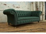 Divano Classico Chesterfield Design Divano A 3 Posti Divano In Velluto Grande 225Cm Pelle