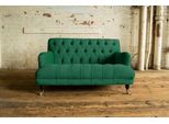 Chesterfield 2 Posti Imbottito Divano In Pelle Divano In Stile Moderno Verde Tessile