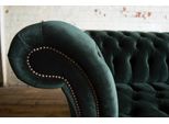 Chesterfield 3 Posti Imbottito Divano In Pelle Divano Tessile Stile Moderno Verde