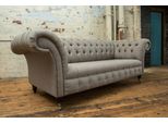 Divano Classico Chesterfield Design Divano A 3 Posti Divano In Pelle Vellutata Grande 225Cm