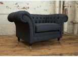 Divano Tappezzeria Design Divano Nero Nero 1,5 Posti Divani Mobili Chesterfield