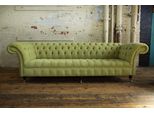 Divano Classico Chesterfield 4 Posti Divani Divani In Pelle Design Verde Tappezzeria