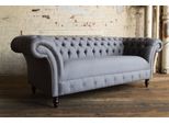 Chesterfield 3 Posti Imbottito Divano In Pelle Divano In Tessuto Stile Moderno Tessuto