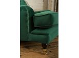 Design Chesterfield Divano In Tessuto Poltrona 1 Posto Imbottita Divani Lounge Club Verde