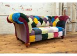 Chesterfield 2 Posti Divano Tessile Divano Imbottito Design Due Posti Divani Colorati Nuovo
