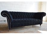 Chesterfield Divano Tessile Grande Xxl Sedile Imbottito Pelle Tessuto Divani Divani
