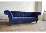 Divano Chesterfield Blu Divano Design Imbottitura Divani Divani Tessuto Pelle Tessile