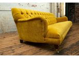 Divano Classico Chesterfield 4 Posti Divani Divani In Pelle Design Giallo Tappezzeria