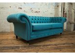 Divano Chesterfield 3 Posti Imbottito Seduta Tessuto Tessuto Pelle Divano Divano Divani