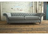 Divano Imbottito Chesterfield A 4 Posti In Stile Moderno In Pelle E Tessuto Divano In Tessuto