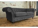 Divano Chesterfield 3 Posti Sedile Imbottito Tessuto Pelle Divani Divani Divano