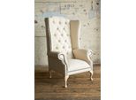 Chesterfield Wing Chair Divano Monoposto Divano Imbottito Velluto Pelle Tessuto Relax Nuovo