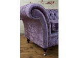 Chesterfield Tessile Divano Tappezzeria Sedile Divano Grande Xxl 3 Posti Tessuto Divani Nuovo