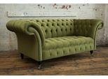 Divano Chesterfield 2 Posti Sedile Imbottito Tessuto Pelle Divani Divani Divano