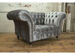 Poltrona Tappezzeria Mobili Chesterfield Divano Tessile Pelle Tessuto Divano Monoposto Argento