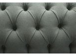 Divano Quattro Posti Divano Chesterfield Tappezzeria Sedile Set Pelle Tessile Grigio Nuovo