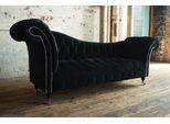 Divano Chesterfield A Tre Posti Imbottito Design Divano 3 Posti Camera Nero