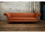 Divano Imbottito Chesterfield Divani Tessili Di Design Divani Di Lusso In Pelle 4 Posti 265Cm