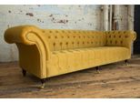 Divano Divano Tappezzeria Chesterfield Tessile Divani Design Divani Di Lusso In Tessuto 4 Posti Giallo
