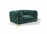 Chesterfield Wing Chair Poltrona 1 Posto Divano Divano Imbottito Divano Tessile Nuovo