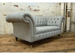 Divano Chesterfield Divano Tv 2 Posti Lusso Tessuto Tessuto Divano Tappezzeria Nuovo