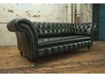 Divano Chesterfield Divano Imbottito Divano A 3 Posti In Pelle Originale Nero Divani Nuovi