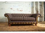 Divano Classico Chesterfield 3 Posti Design Divani Imbottiti Divani In Pelle Marrone