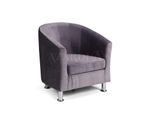 Divano Di Design Poltrona Divano Imbottito Lusso 1 Posto Tessile Velluto Pelle Monoposto Nuovo