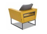 Poltrona Imbottita Gialla Lussuoso Salotto Monoposto Di Design 1 Posto