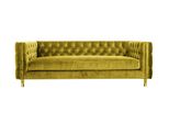Divano Chesterfield A 4 Posti Design Di Lusso Arredamento Tessuto Divani Giallo Divani