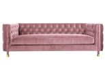 Divano Chesterfield Rosa Mobili Creativi 4 Posti Nuovo Xxl Grande Tessile Tessuto Divani
